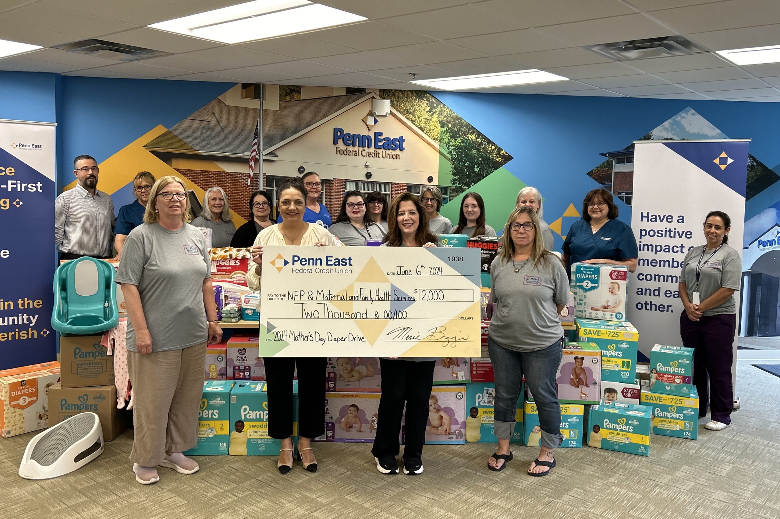 Penn East FCU Donates 14,000 Diapers and Baby Wipes to Families in Need Featured Image