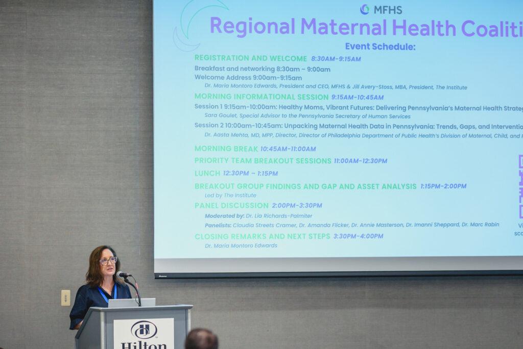 Regional Maternal Health Coalition Educational Seminar presentation with Dr. Maria Montoro Edwards